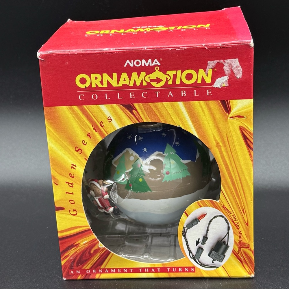 NOMA Ornamotion Rotating Christmas Ornament with motor 1992 Bears
